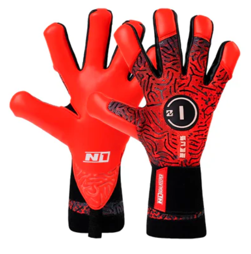 LUVA DE GOLEIRO PROFISSIONAL N1 ZEUS RED + BRINDE