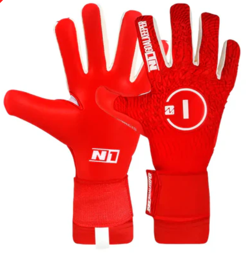 LUVA DE GOLEIRO PROFISSIONAL N1 SCORPIUS RED 2.0 + BRINDE