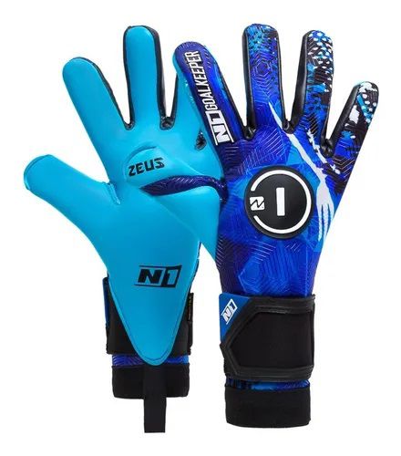 LUVA DE GOLEIRO PROFISSIONAL N1 ZEUS BLUE + BRINDE