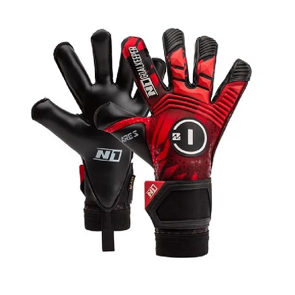 LUVA DE GOLEIRO N1 ARES VERMELHA + BRINDE