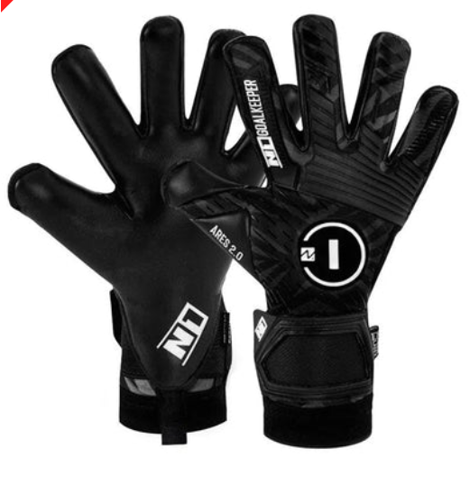 LUVA DE GOLEIRO PROFISSIONAL N1 ARES BLACK + BRINDE