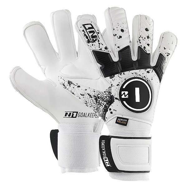 LUVA DE GOLEIRO PROFISSIONAL N1 HORUS ELITE WHITE + BRINDE