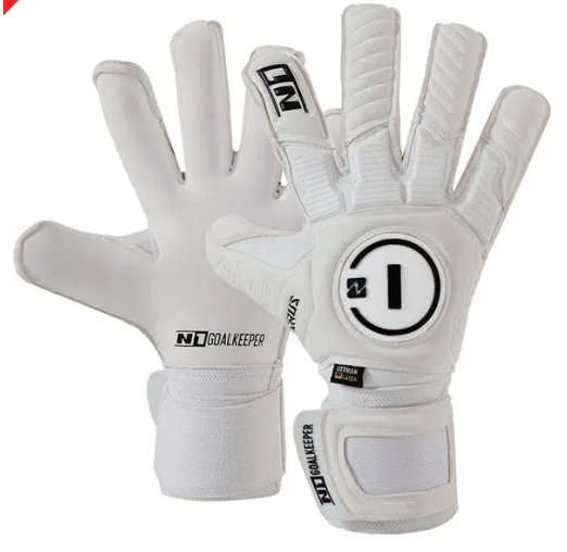 LUVA DE GOLEIRO PROFISSIONAL N1 HORUS ELITE WHITE + BRINDE