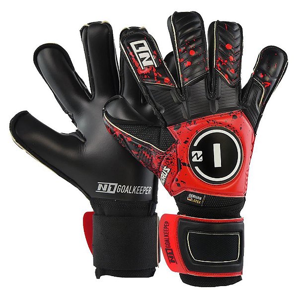 LUVA DE GOLEIRO PROFISSIONAL N1 HORUS ELITE RED + BRINDE