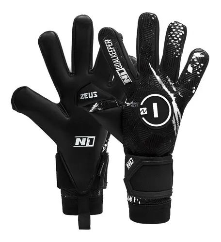 LUVA DE GOLEIRO PROFISSIONAL N1 ZEUS BLACK + BRINDE