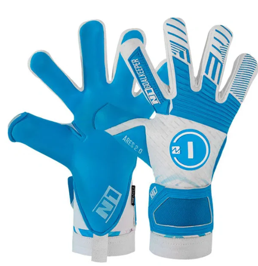 LUVA DE GOLEIRO PROFISSIONAL N1 ARES AZUL + BRINDE