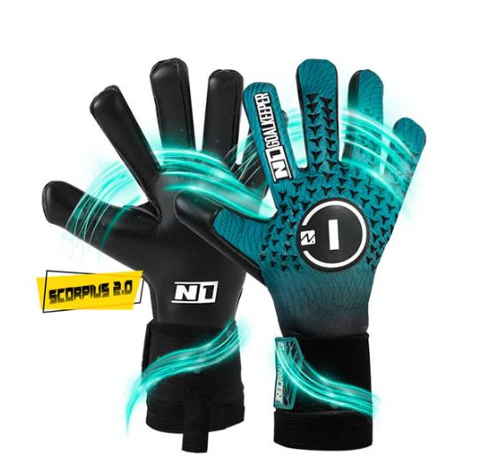 LUVA DE GOLEIRO PROFISSIONAL N1 SCORPIUS Green 2.0 + BRINDE
