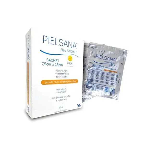 Gaze de rayon embebida em óleo