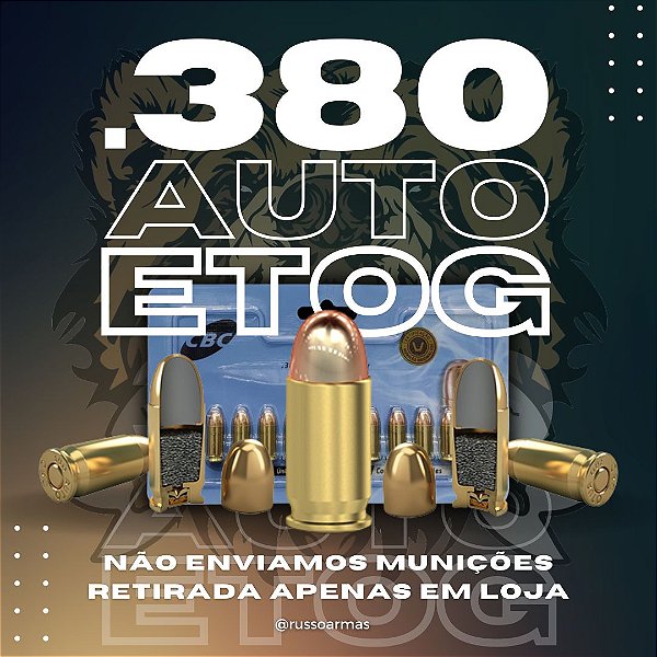 Munição CBC .380 AUTO ETOG 95GR - 10 UN