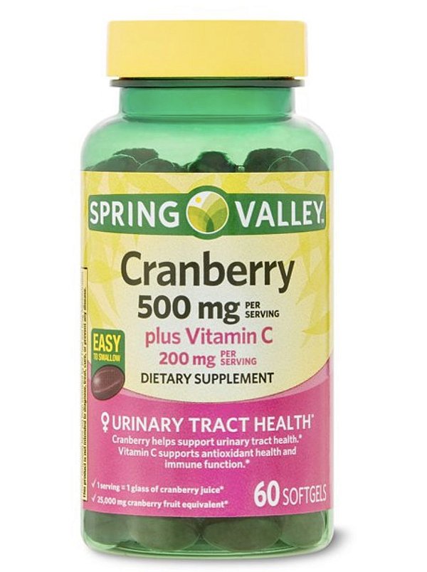 Cranberry 500mg - Spring Valley - 60 Softgels