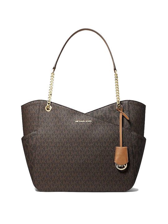 Bolsa MK - Jet Set Large Logo Shoulder Bag - Marrom
