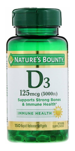 Vitamina  D3 5000iu - Nature's Bounty  - 150 Softgels