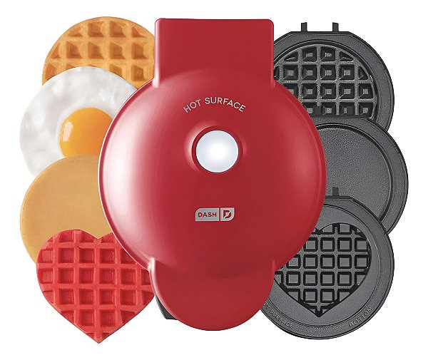 Waffle Maker Dash Multimaker Mini System 3 Em 1 Com 5 Pratos Vermelho