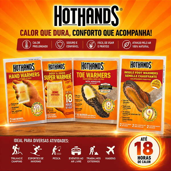 Hand Warmers - Aquecedor Mãos e Corpo e Pés - HotHands