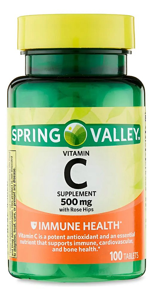 Vitamina C 500mcg - Vitamina Spring Valley - 100 unid
