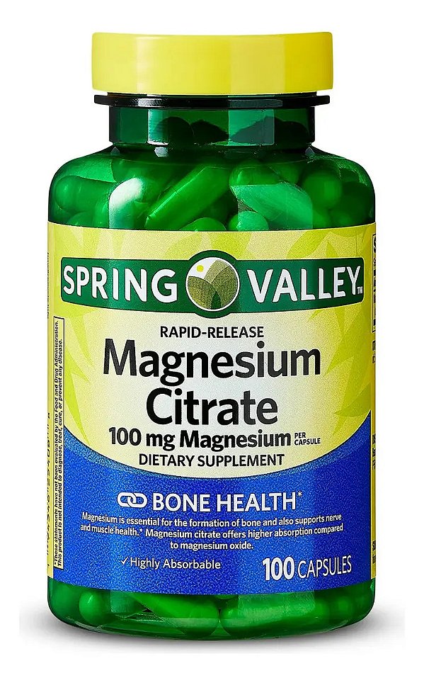 Magnesium Citrate 100mg - Spring Valley - 100und
