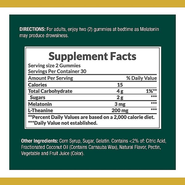 Sleep Gummies - Vitamina Nature's Bounty - 60 Gummies