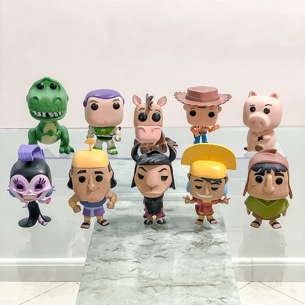 Mini Escada P/ 10 Funko Pop! Em Acrílico - 1 Andar (40cm)