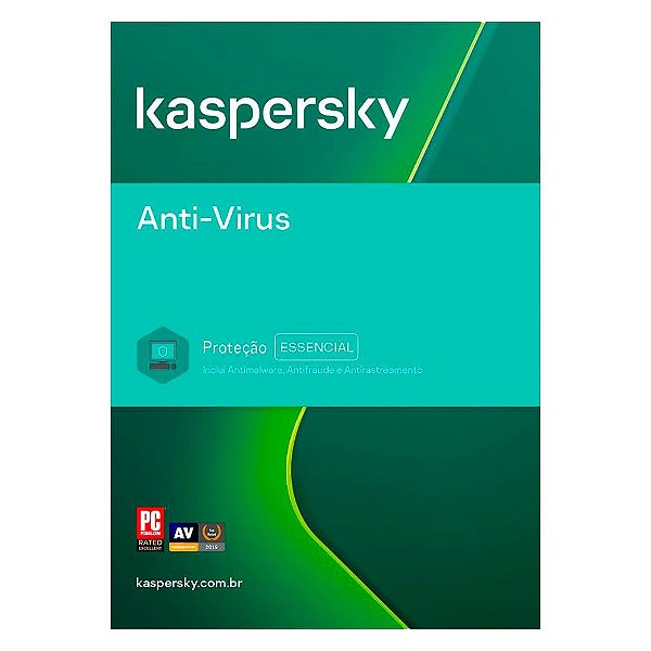 Kaspersky Antivírus 1 Dispositivo 1 ano - Licença física