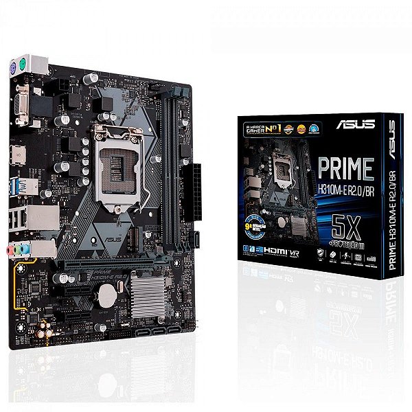 Placa Mãe ASUS Prime H310M-E R2.0/BR, Chipset H310, Intel LGA 1151, mATX, DDR4