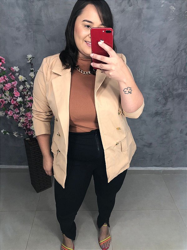 Blazer Social Alfaiataria com Botões
