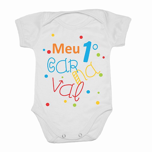 Body Bebê Personalizado -Meu primeiro carnaval