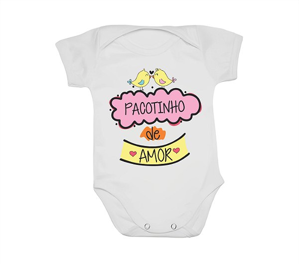 Body Bebê Personalizado - Pacotinho de Amor