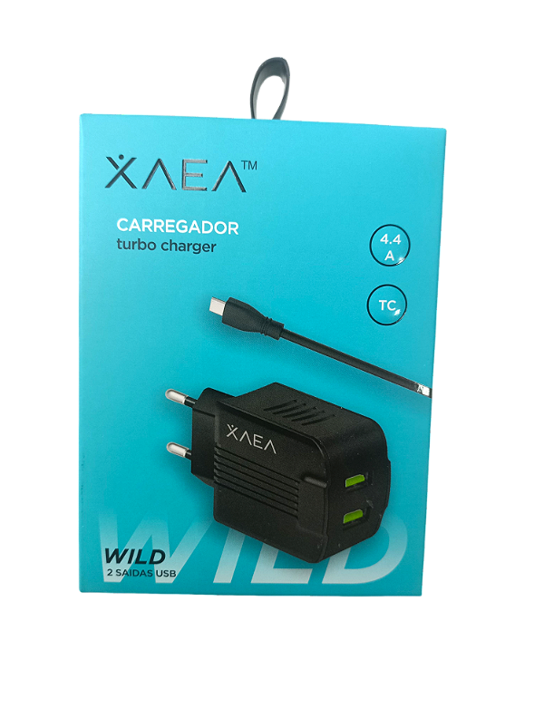 Carregador Turbo Charger com Duas Saídas USB Tipo-C – Potência e Segurança!