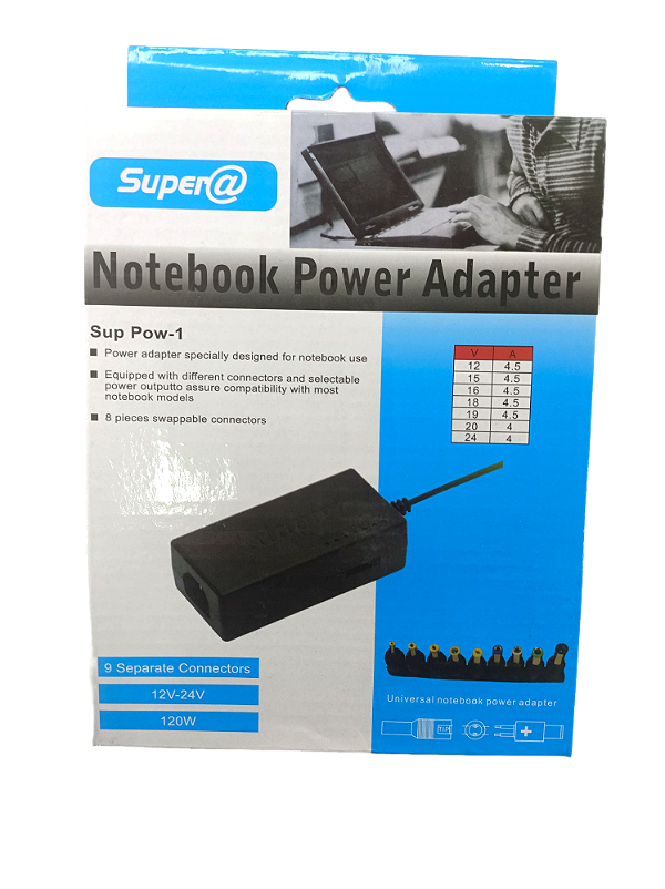Carregador Universal Power Adapter para Notebook 12V-24V 120W