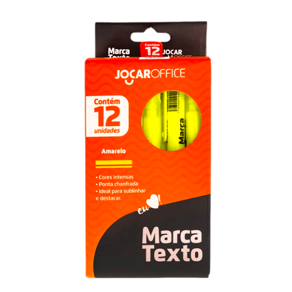 MARCA TEXTO AMARELO CX/12 UND