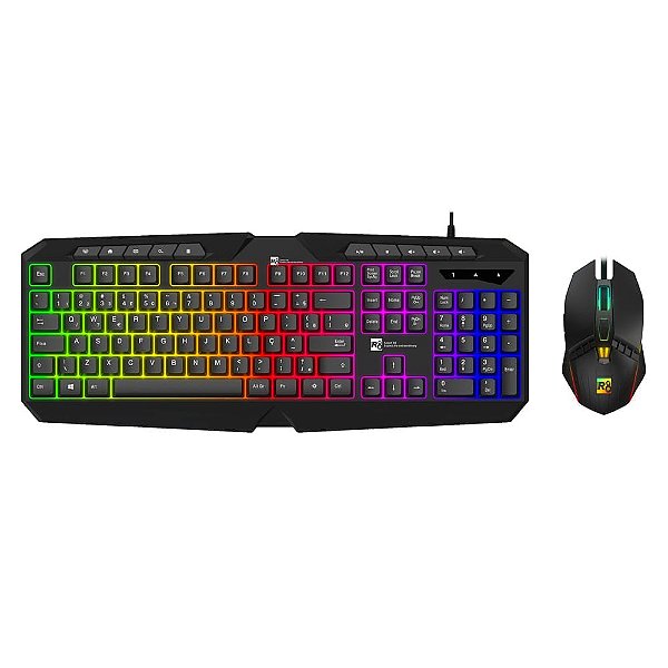 COMBO GAMER TECLADO E MOUSE COM FIO LED MULTI L-PRO KM1920 R8