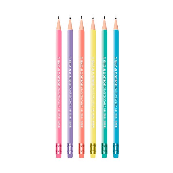 LAPIS PRETO PEROLADO C/ BORRACHA PASTEL TREND