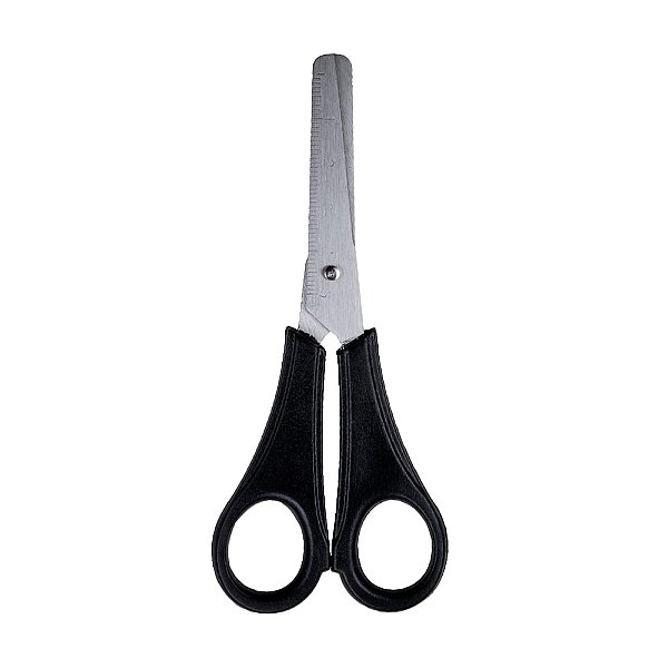 TESOURA ESCOLAR BLACK INOX 130MM CABO PRETO