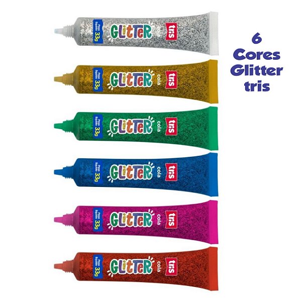 Cola Glitter Mega Brilhosa 6 Cores