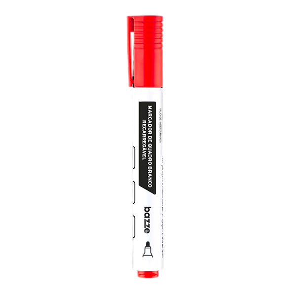 Marcador de Quadro Branco Recarregável Vermelho