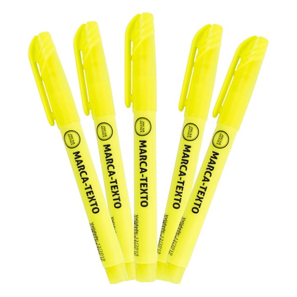 MARCA TEXTO AMARELO Kits Caixa com 3/6/9/12 UND Amarelo fluorescente Jocar Office