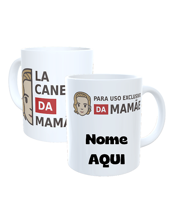 Caneca de Cerâmica Personalizada "LA Caneca da Mamãe" Presente Perfeito com Estilo e Carinho!