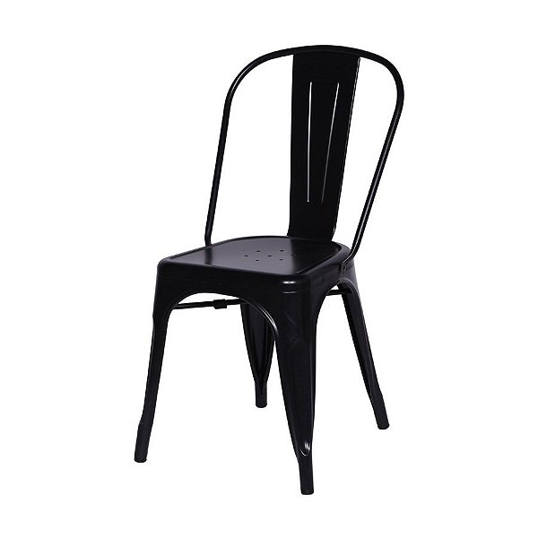 Cadeira Tolix Iron Design Preta - Cadeira Fixa