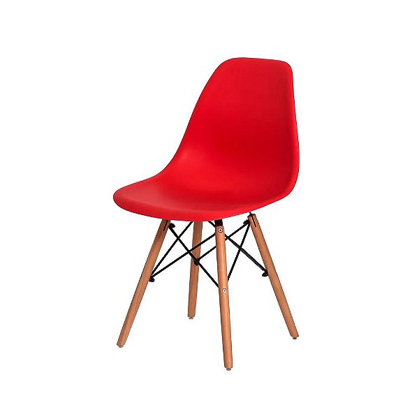 Cadeira Eiffel Eames Roxa Base Madeira - CADEIRA DKR