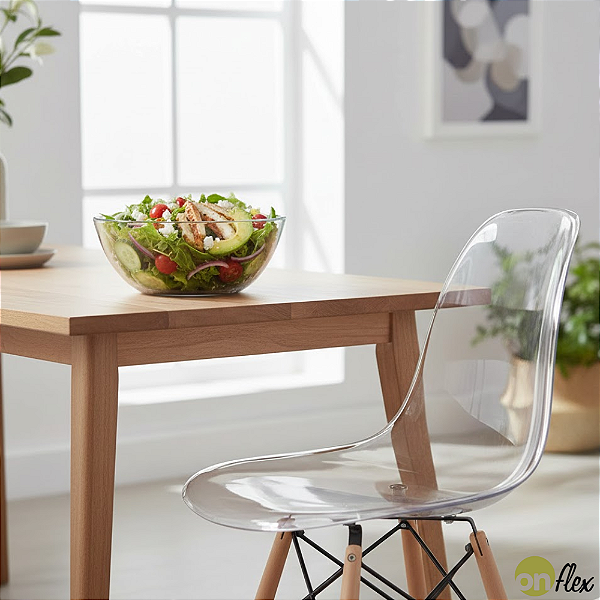 CADEIRA DKR PC INCOLOR BASE MADEIRA - ÓR DESIGN