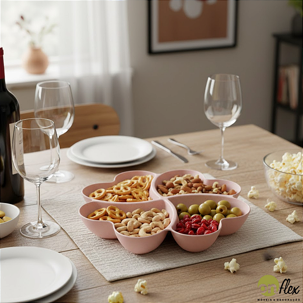 Petisqueira de Bambu e PP Lines Rosa Grande