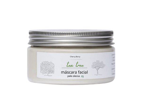 Tea tree máscara facial pele oleosa
