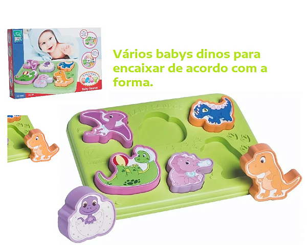 Brinquedo Ache e Encaixe Baby Sauros