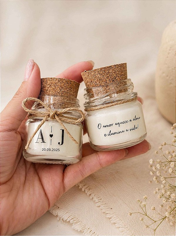 MINI VELA ROLHA 30G - Personalizada