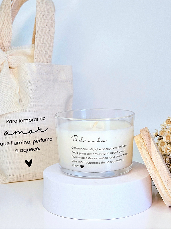 VELA PADRINHOS (Casamento) + Mini Eco Bag