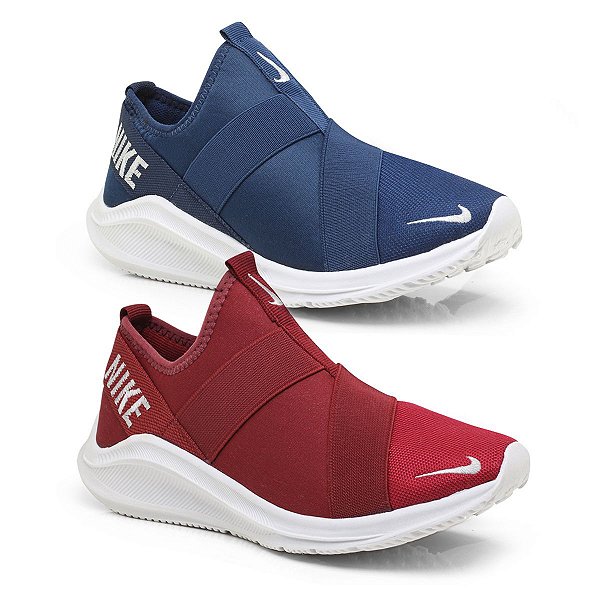 Tênis Meia Nike Slip On Sem Cadarço Elástico Marinho e Vermelho - Loja de  Calçados Online | THOWS