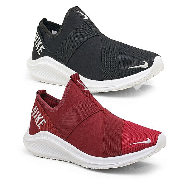 Tênis Meia Nike Slip On Sem Cadarço Elástico Preto e Vermelho - Loja de  Calçados Online | THOWS