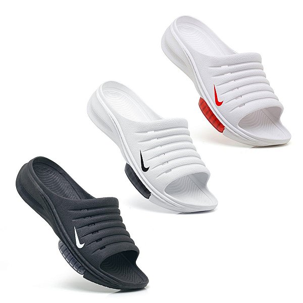 Kit 3 Chinelo Slide Nike Zoom Masculino Sandália Todo Preto, Branco Ve -  Loja de Calçados Online | THOWS
