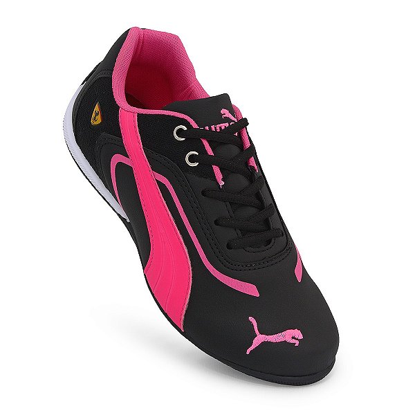 Tênis Puma Ferrari Feminino New Escuderia preto pink - Loja de Calçados  Online | THOWS