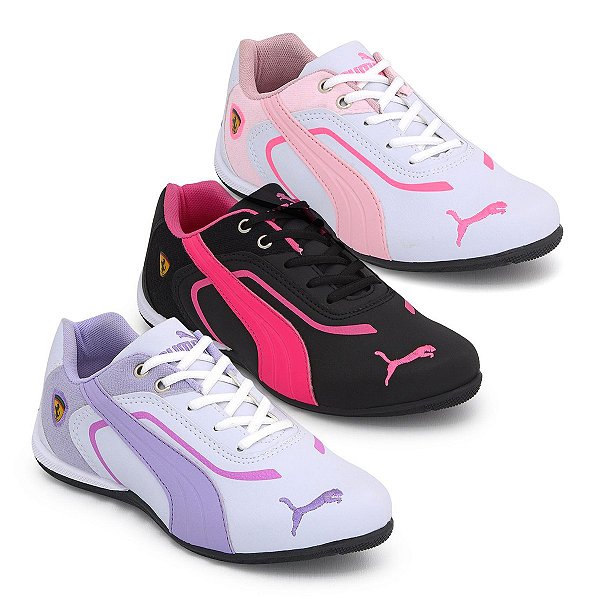 Tenis puma branco rosa e preto new arrivals